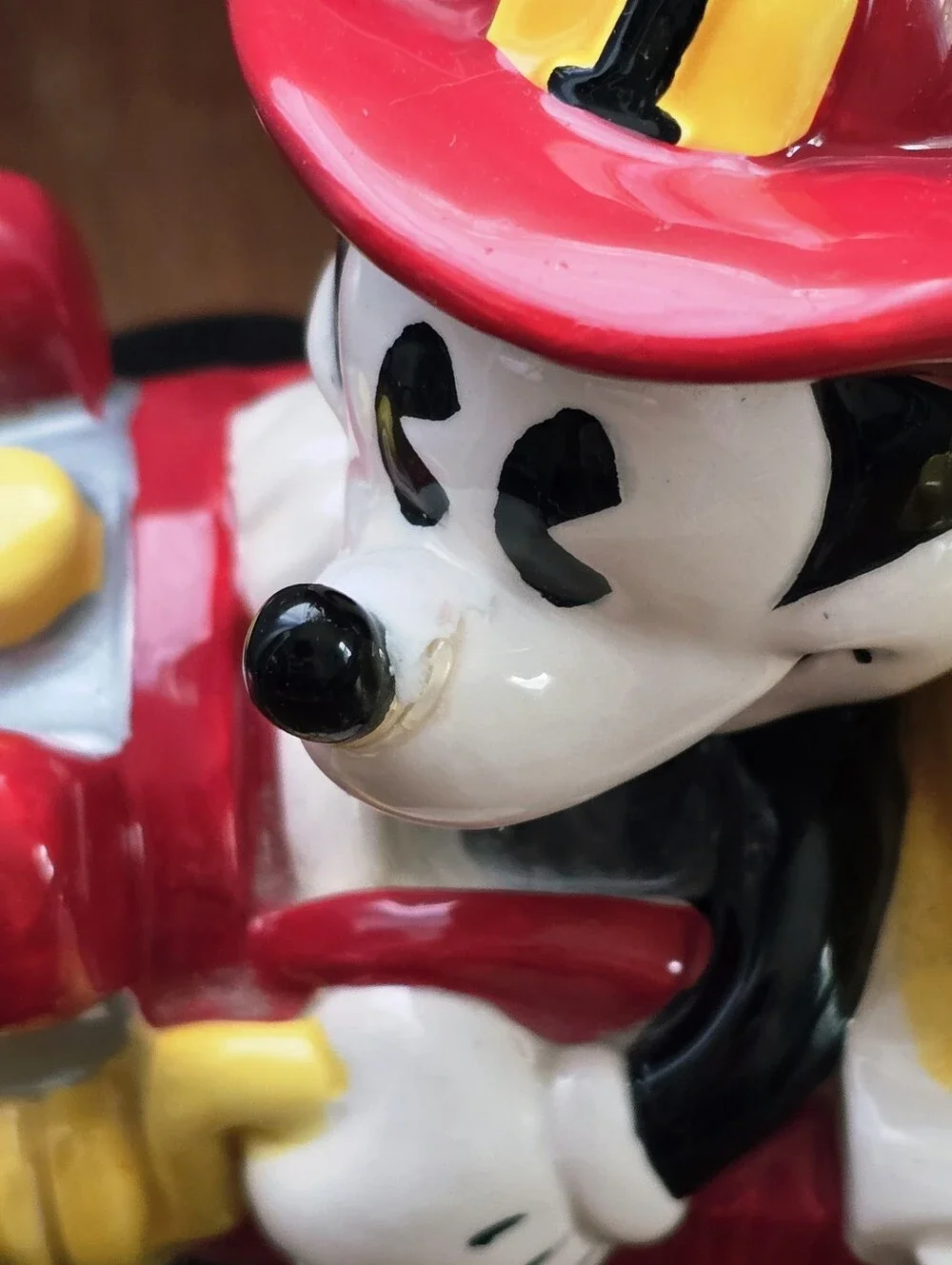 Vintage Disney Mickey Mouse Firefighter Music Box Enesco Works!